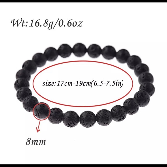 Lava Stone Bracelet Essential Oil Diffuser Jewelry - Picture 3 of 5